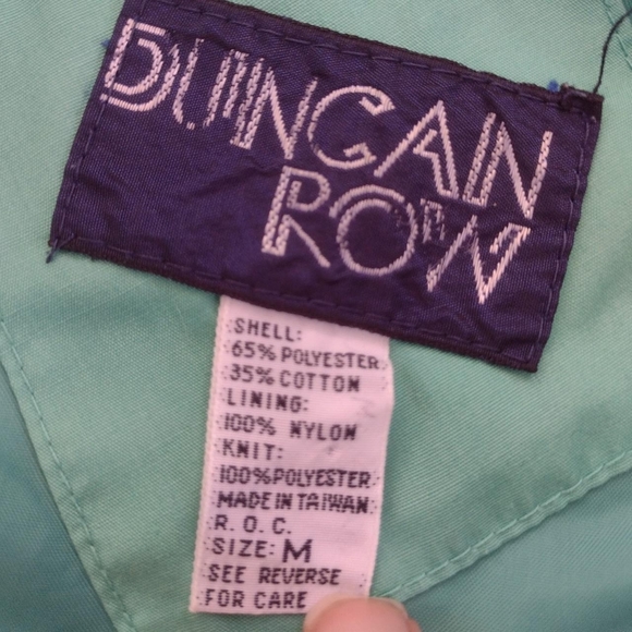 Vintage aqua green bomber jacket - Picture 3 of 4